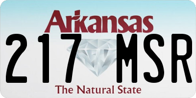 AR license plate 217MSR
