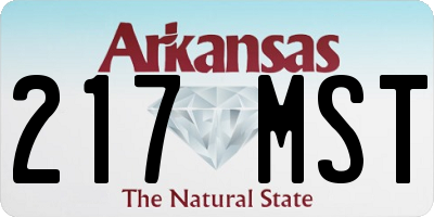 AR license plate 217MST