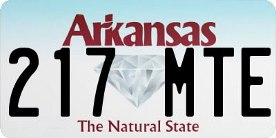 AR license plate 217MTE