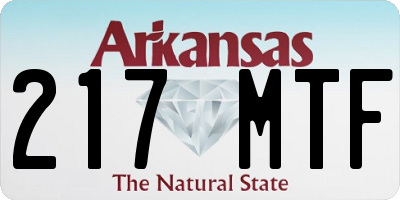 AR license plate 217MTF