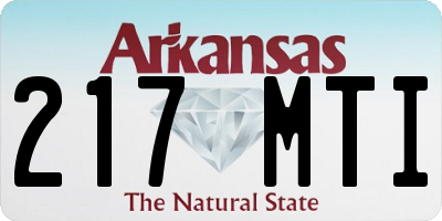 AR license plate 217MTI