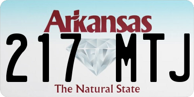 AR license plate 217MTJ