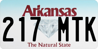 AR license plate 217MTK