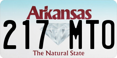 AR license plate 217MTO