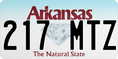 AR license plate 217MTZ