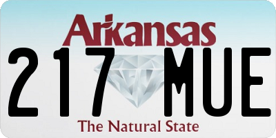 AR license plate 217MUE