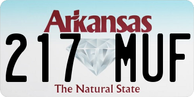 AR license plate 217MUF