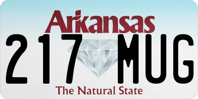 AR license plate 217MUG