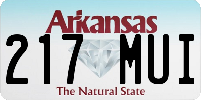 AR license plate 217MUI