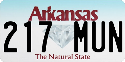 AR license plate 217MUN