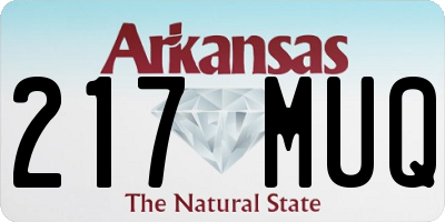 AR license plate 217MUQ