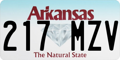 AR license plate 217MZV