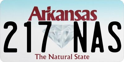 AR license plate 217NAS