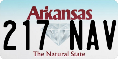 AR license plate 217NAV