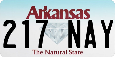 AR license plate 217NAY