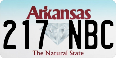 AR license plate 217NBC