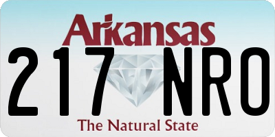 AR license plate 217NRO