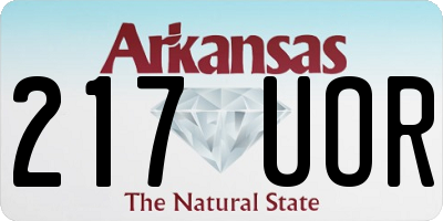 AR license plate 217UOR