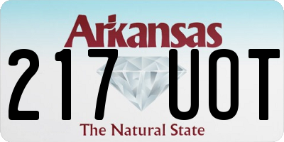 AR license plate 217UOT