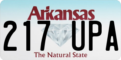 AR license plate 217UPA