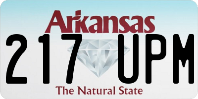 AR license plate 217UPM