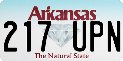 AR license plate 217UPN