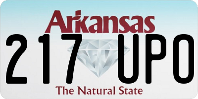 AR license plate 217UPO
