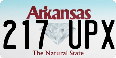 AR license plate 217UPX