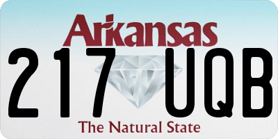 AR license plate 217UQB