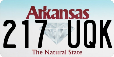 AR license plate 217UQK