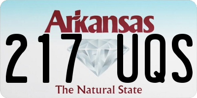 AR license plate 217UQS
