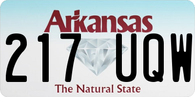 AR license plate 217UQW