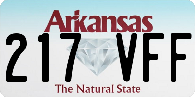 AR license plate 217VFF