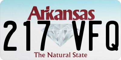 AR license plate 217VFQ