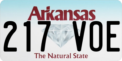 AR license plate 217VOE