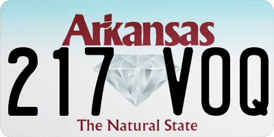 AR license plate 217VOQ