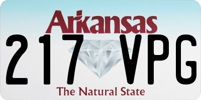 AR license plate 217VPG