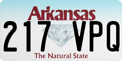 AR license plate 217VPQ