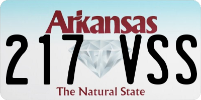 AR license plate 217VSS