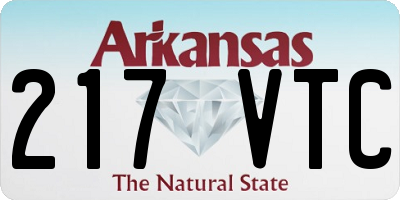 AR license plate 217VTC
