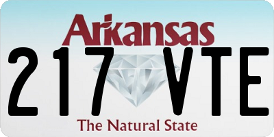 AR license plate 217VTE