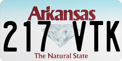 AR license plate 217VTK
