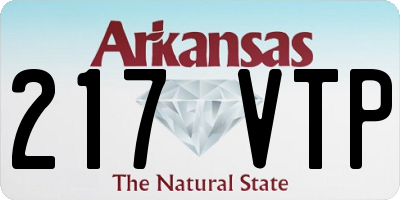 AR license plate 217VTP