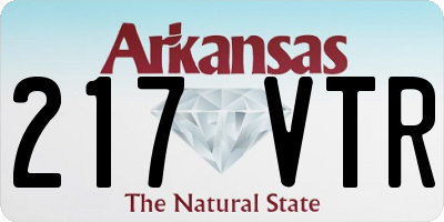 AR license plate 217VTR
