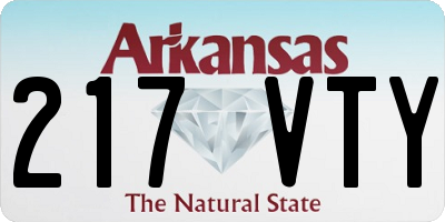 AR license plate 217VTY