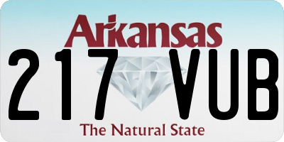 AR license plate 217VUB