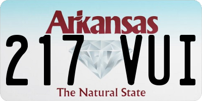 AR license plate 217VUI