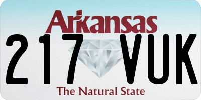 AR license plate 217VUK