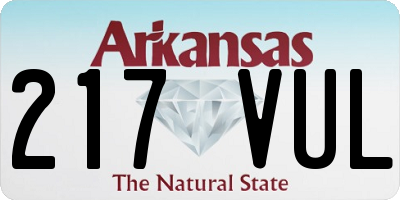AR license plate 217VUL
