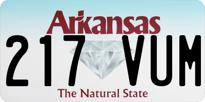AR license plate 217VUM